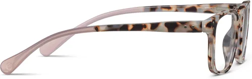 Vista 3 de Peepers by PeeperSpecs Women's Nature Walk Soft Square Reading Glasses Tortuga gris/rosa