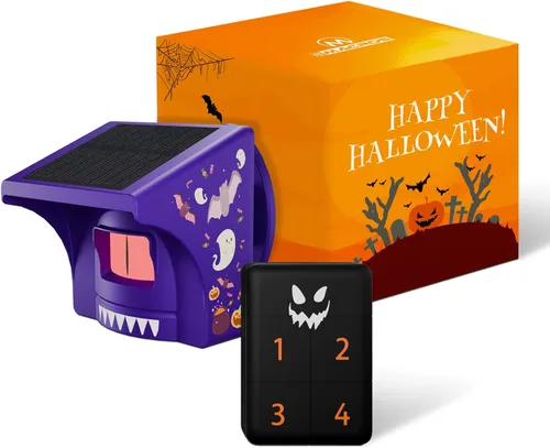 Vista 11 de Alarma de entrada inalámbrica de largo alcance solar de eMACROS para exteriores, resistente a la intemperie, sensor y detector de movimiento