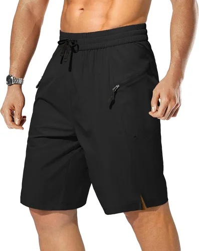 Vista 10 de STICKON Traje de baño para hombre, de secado rápido, con bolsillos con cremallera