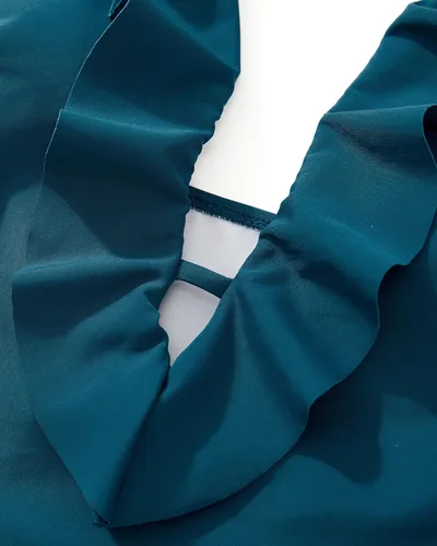 Vista 43 de SUUKSESS Traje de baño sexy de una pieza con volantes y control de abdomen para mujer