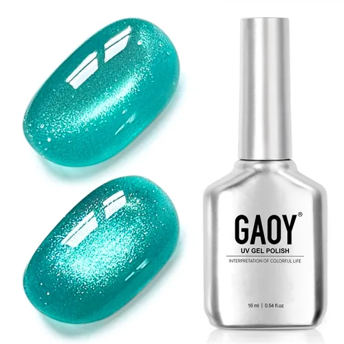 Vista 12 de GAOY Esmalte de uñas de gel Brown Cat Eye, 4629 azul ámbar, 0.5 fl oz Ámbar azul