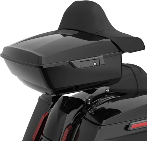 Vista 95 de Moto Onfire King Tour - Maletero con almohadilla de respaldo para Harley Touring 1997+ (Barracuda Silver)