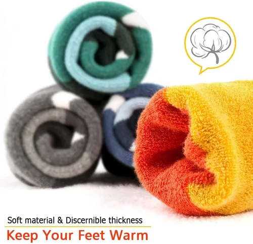 Vista 2 de Calcetines de esquí para niños (2 pares3 pares) para niñas, niños, cálidos, suaves, antideslizantes, para invierno, esquí, al aire libre