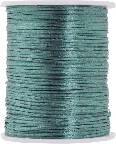 Vista 44 de Mandala Crafts Cordón de satén de cola de rattail de 0.02 in para nudos chinos de macramé