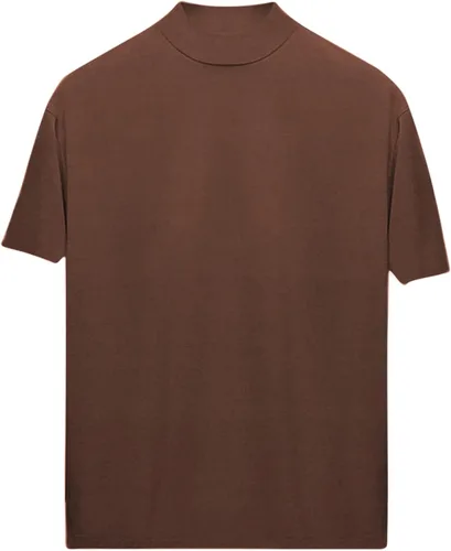 Vista 3 de Camisetas de manga corta con cuello alto falso para hombre, ajustadas, ligeras, básicas, térmicas