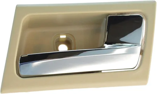 Vista 34 de TRQ Manija de puerta interior delantera izquierda cromada y negra para el lado del conductor compatible con Ford F-150 2012-2014