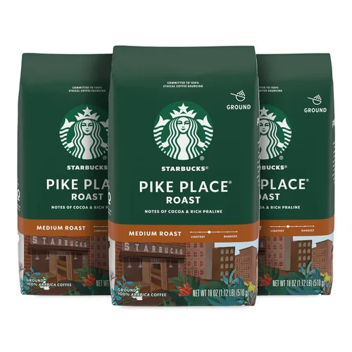Vista 33 de Starbucks Café Molido, Tueste Medio, Café Caliente o Helado, Mezcla de Desayuno, 18 oz