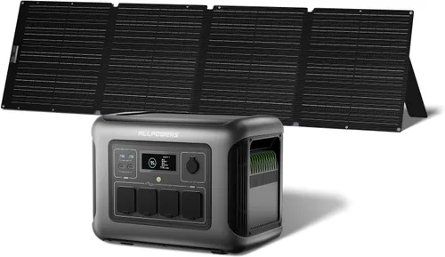 Vista 11 de [Nueva versión 2025] ALLPOWERS R1500 LITE Estación de energía portátil con panel solar SP037, generador solar LiFePO4 de 1600 W 1056 Wh con panel