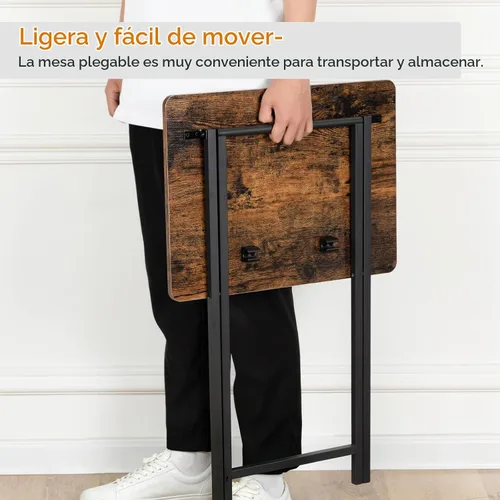 Vista 9 de HOOBRO Mesa plegable para TV, bandeja de TV, mesa de aperitivos