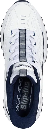 Vista 3 de Skechers Afterburn E'lite Grill Corporal - Zapatos sin cordones para hombre Blanco/azul marino