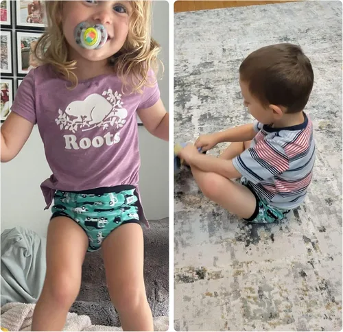 Vista 7 de MooMoo Baby 6 paquetes de ropa interior absorbente para entrenamiento para niños pequeños, pantalones de entrenamiento para niños pequeños 2T-9T