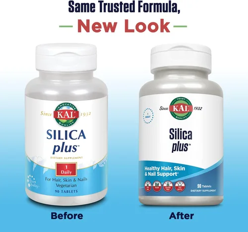 Vista 2 de KAL Silica Plus, Gel de Sílice con Extracto de Cola de Caballo, Apoyo para Cabello, Piel y Uñas Saludables, Máxima Absorción, Cabello Vibrante, Piel