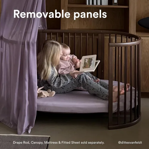 Vista 3 de Stokke Sleepi Bed V3 - Adecuado para edades de 0 a 5 años, marrón cálido Café cálido
