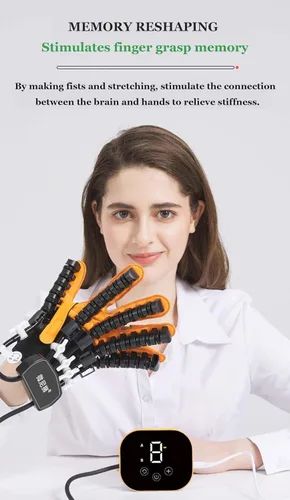 Vista 3 de Nuevos guantes de robot de rehabilitación 2024, mejoras el equipo de recuperación de accidentes cerebrovasculares de mano, equipo de terapia