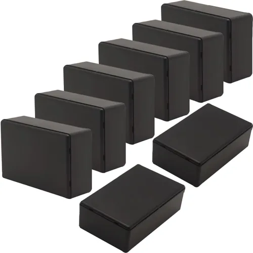 Vista 33 de Zulkit 12 cajas de proyecto de plástico ABS para proyectos eléctricos, caja de conexiones de energía, color negro, 1.97 x 1.10 x 0.59 pulgadas 12