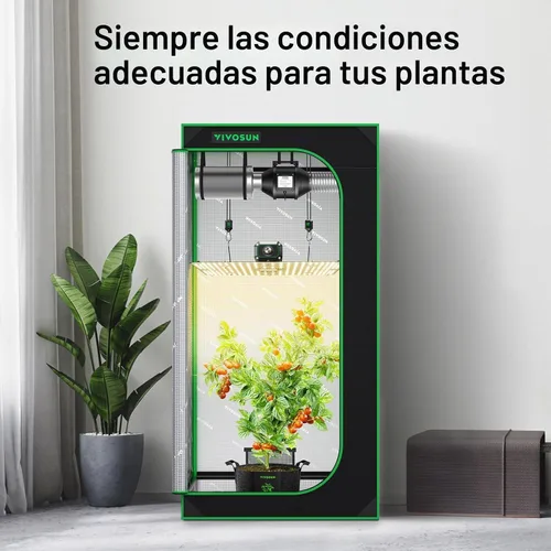 Vista 3 de VIVOSUN 2.7x2.7ft Grow Tent Kit 150W LED A22 WiFi Control Grow System