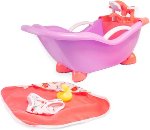 Vista 4 de JC Toys - Muñeca y baño de 14 pulgadas para amar a los bebés Juego de regalo y accesorios de baño y ducha de trabajo real Posable e impermeable