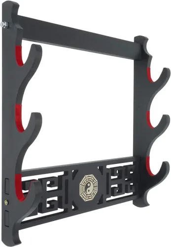 Vista 8 de Soporte acolchado para montaje en pared, soporte para espada samurái, estante de exhibición chino Tai Chi Bagua