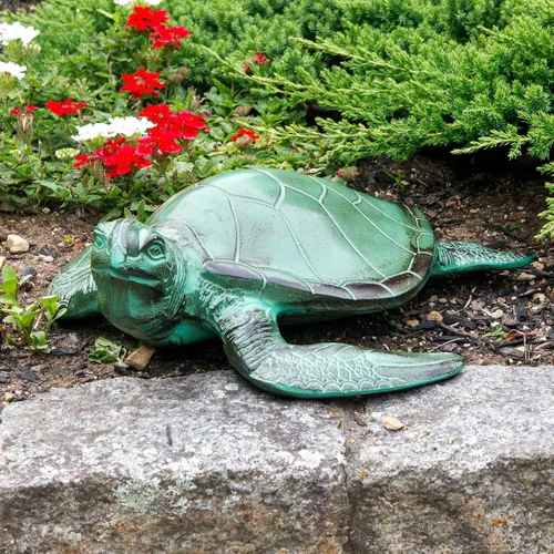 Vista 4 de Achla Designs Tortuga marina, estatua de escultura de animales de jardín