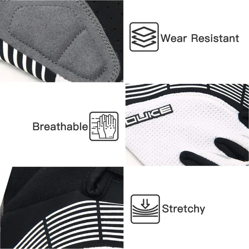Vista 4 de Souke Sports Guantes de ciclismo Guantes acolchados de medio dedo para bicicleta con absorción de golpes, antideslizantes, transpirables, MTB