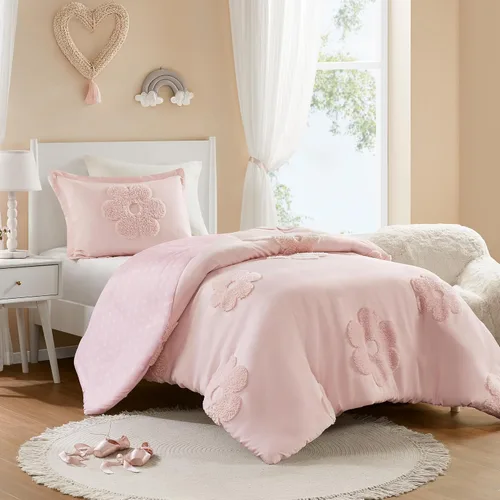 Vista 16 de Intelligent Design Kids Cosmos Juego de Edredón Tamaño Twin – Chenilla Tufted con Estrella Azul y Luna, Ropa de Cama Reversible de 2 Piezas
