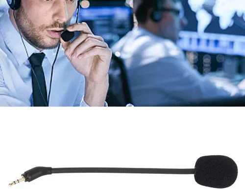 Vista 2 de Microphone Replacement for Logitech Astro Wireless Gaming Headset, 2.5mm Detachable Mic Boom Noise Reduction, 360 Degree Rotatable, Plug and Play