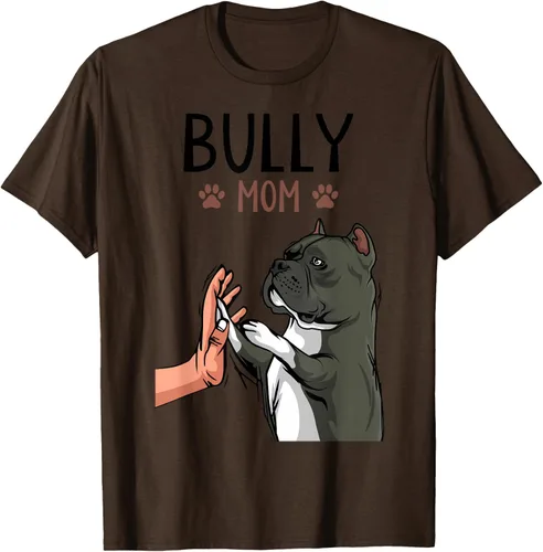 Vista 7 de American Bully Mom Cute Dog Mama Camiseta divertida para mujer, Blanco, S