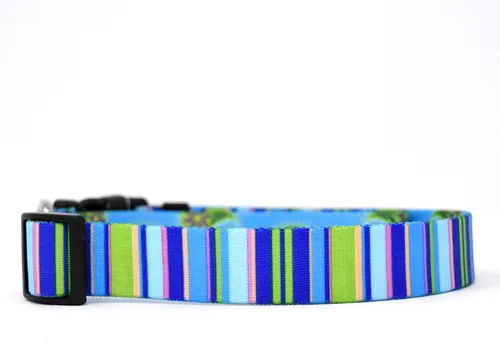 Vista 3 de Yellow Dog Design Collar de perro con rayas navideñas, tamaño grande, 1 pulgada de ancho