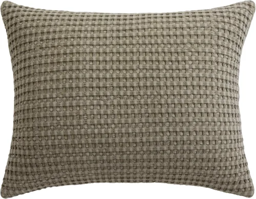 Vista 6 de Levtex Home - Mills Waffle Taupe - Almohada decorativa (12 x 24 pulgadas) - Waffle - Taupe