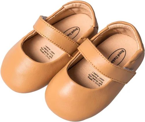 Vista 7 de Zapatos de bebé de cuero genuino para niñas y niños pequeños Mary Jane Zapatos de caminar Prewalker princesa vestido de boda zapatos zapatos