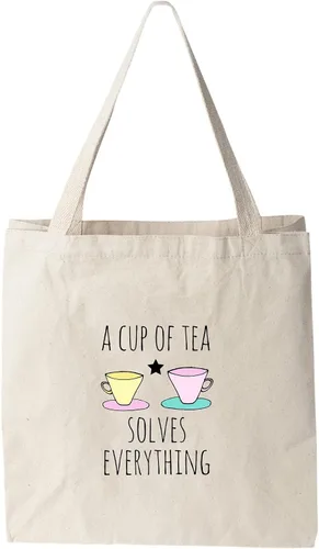 Vista 9 de Moonlight Makers 100% Cotton Canvas, Natural Tote Bag, Full-Color Tote, Funny Design - Drinks