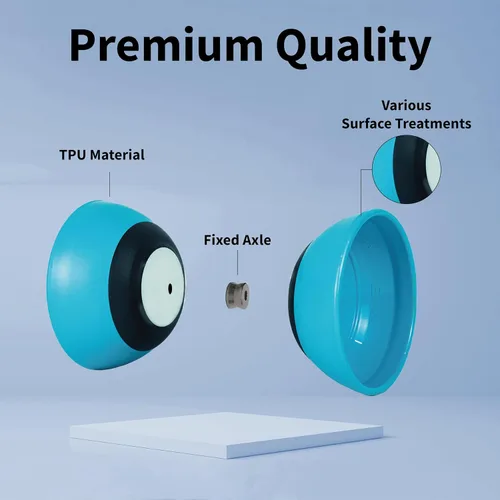 Vista 4 de SUNDIA Serie EVO - Diábolo profesional de eje fijo para trucos especiales y control preciso, alto rendimiento para todos los trucos y niveles