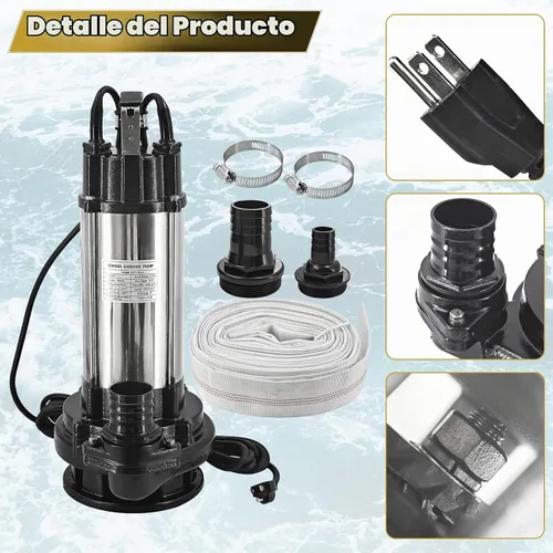 Vista 7 de 2HP 220V Sewage Grinder Pump w/Blades 4380GPH Sewer Effluent Pump