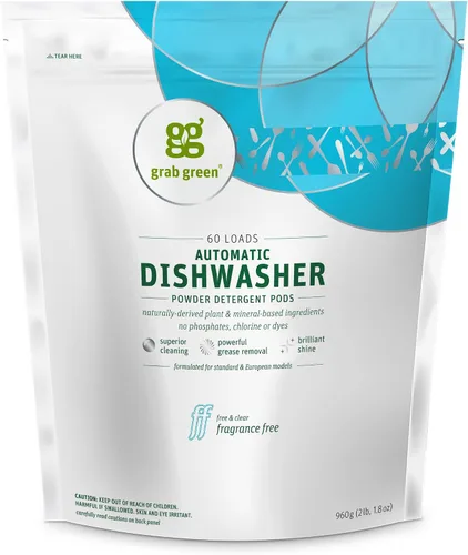 Vista 10 de Líquido lavavajillas automático Grab Green, 71100, Libre de fragancia, Verde, 1, 1 Fragrance free; Plant & mineral based; Enzyme-powered; Velcro