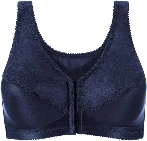 Vista 2 de Exquisite Form 5100565 FULLY - Brasier de soporte de espalda y postura sin cordón con cierre frontal, Negro, rosa beige, azul marino, nogal, blanco
