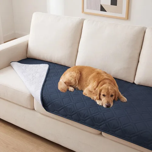 Vista 12 de Manta impermeable para perro, funda de cama para mascotas, para muebles, cama, sofá, sofá biplaza con respaldo antideslizante