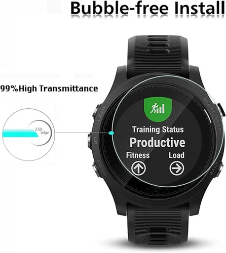 Vista 5 de Paquete de 4 protectores de pantalla de vidrio templado para Garmin Forerunner 935, [0.01 in 2.5D High Definition 9H] Premium Clear Protector