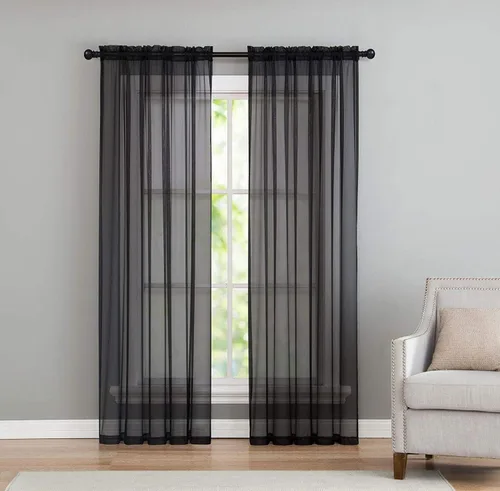 Vista 10 de Empire Home Addison - Cortinas de gasa transparente para ventana, juego de 2 (verde salvia, 108 pulgadas extra largas)
