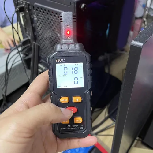 Vista 4 de Radiómetro Geigers Contador Detector de radiación nuclear Pantalla LCD Profesión Beta Gamma Rayos X Monitor portátil de radiación portátil