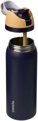 Vista 2 de Owala FreeSip - Botella de agua de acero inoxidable, Royal Seas, 32 onzas