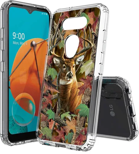 Vista 23 de Compatible con LG Aristo 5, funda transparente impresa, a prueba de golpes, arañazos, compatible con LG Phoenix 5/Fortune 3/Tribute Monarch/Risio 4