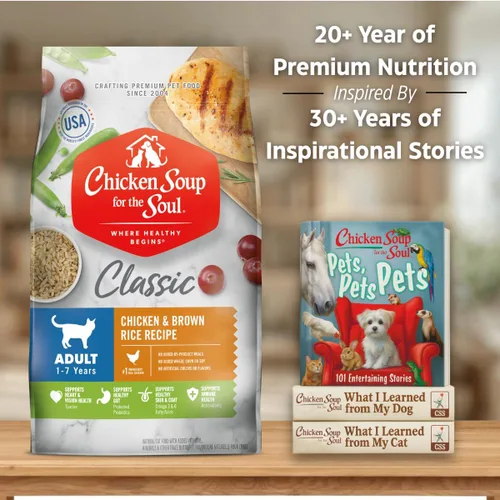 Vista 10 de Chicken Soup for the Soul Natural Premium Alimento seco para gatos adultos, primer ingrediente de carne real, sin subproductos, apoya la salud