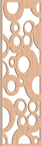 Vista 183 de 9 3/8"W x 24 3/8"H x 1/4"T Farwell Decorativos Paneles de Pared de Madera Calado, Hickory