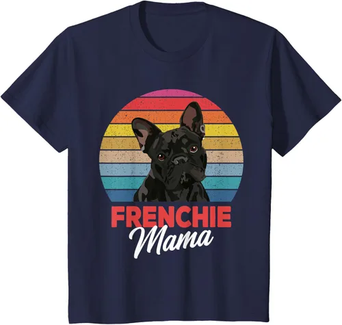 Vista 89 de Frenchie Mama - Camiseta divertida de regalo para niñas y perros Bulldog Francés, Negro, S