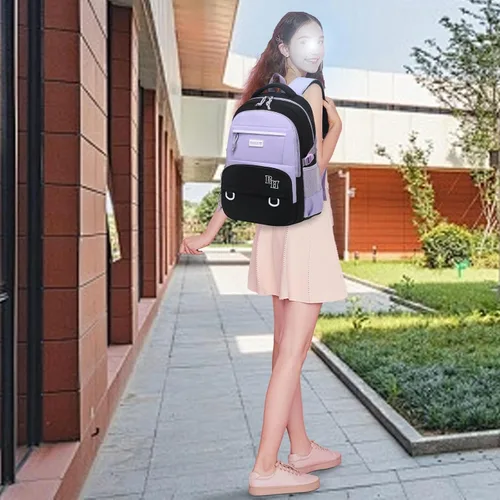 Vista 4 de CAMTOP Mochila escolar para laptop universitaria, mochila para computadora de 15.6 pulgadas para mujeres y niñas