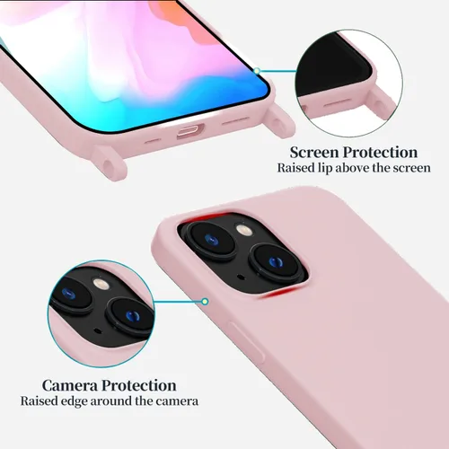 Vista 17 de Funda compatible con iPhone 8 Plus, iPhone 7 Plus/6 Plus/6S Plus con cordón, funda cruzada para iPhone con correa ajustable de silicona para iPhone