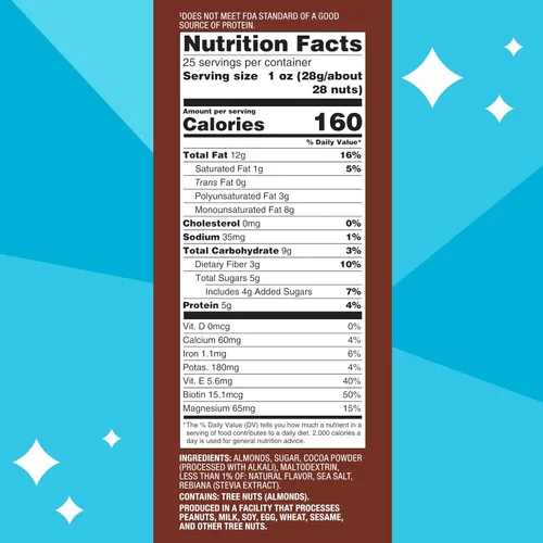 Vista 2 de Blue Diamond Almonds Nueces con sabor a chocolate oscuro, 25 onzas, paquete de 1