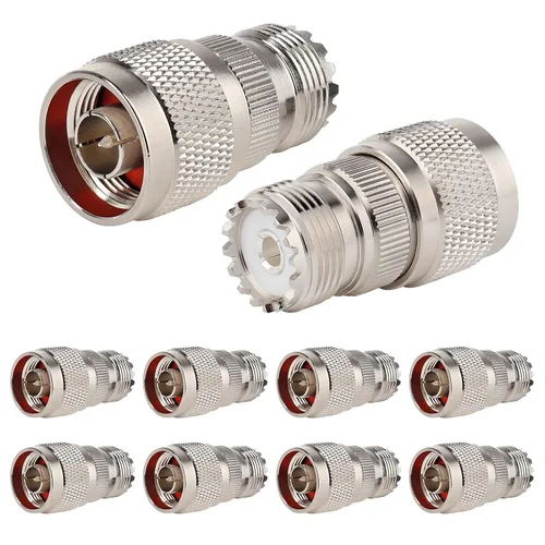 Vista 7 de XRDS -RF Adaptador N macho a UHF hembra Conector N a PL-259 SO-239 Conectores de cable coaxial RF coaxial Paquete de 2 (no para TV)