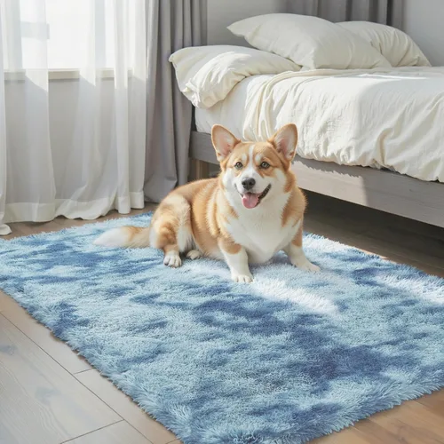 Vista 96 de Alfombras pequeñas de 2 x 3 pies, alfombra negra para dormitorio, alfombra moderna de pelo largo, alfombra pequeña, alfombra de noche esponjosa