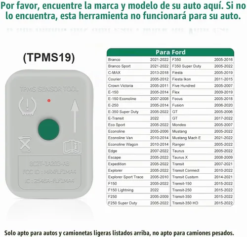 Vista 2 de JDIAG Herramienta de Sensor TPMS, Herramienta de Reaprendizaje TPMS para F150 Sensor de Reseteo Automático de TPMS Programación de Herramientas
